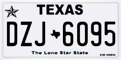 TX license plate DZJ6095