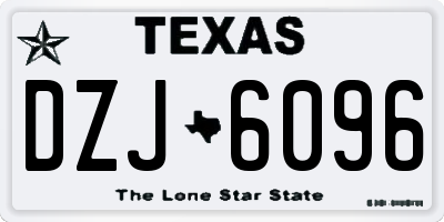 TX license plate DZJ6096