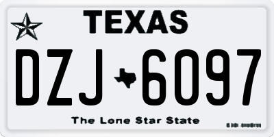 TX license plate DZJ6097