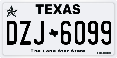 TX license plate DZJ6099