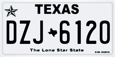 TX license plate DZJ6120