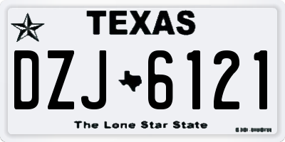 TX license plate DZJ6121