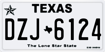 TX license plate DZJ6124
