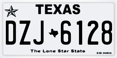 TX license plate DZJ6128