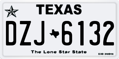 TX license plate DZJ6132