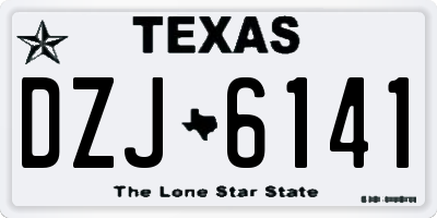 TX license plate DZJ6141
