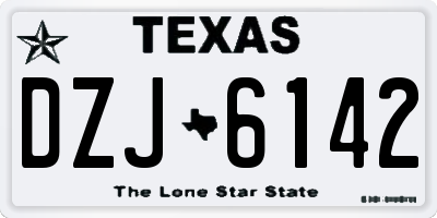 TX license plate DZJ6142