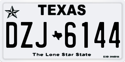 TX license plate DZJ6144