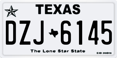 TX license plate DZJ6145