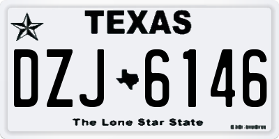 TX license plate DZJ6146