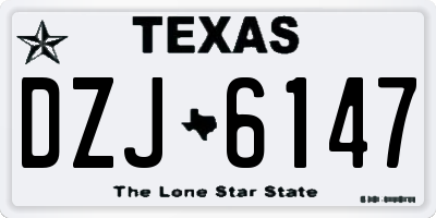 TX license plate DZJ6147