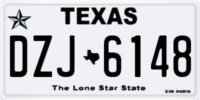 TX license plate DZJ6148