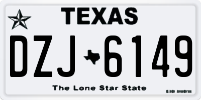 TX license plate DZJ6149