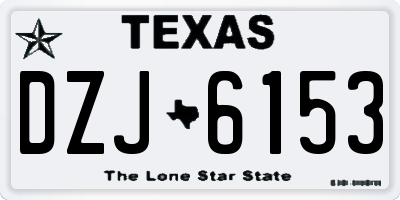 TX license plate DZJ6153