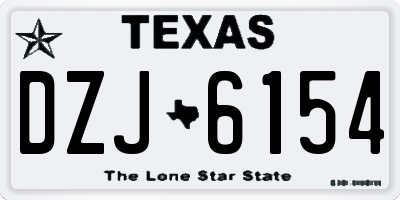 TX license plate DZJ6154