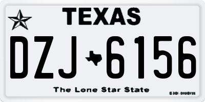 TX license plate DZJ6156