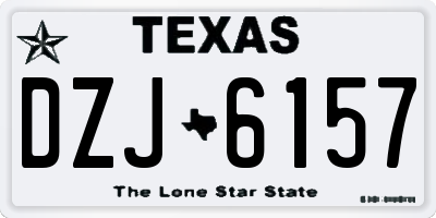 TX license plate DZJ6157