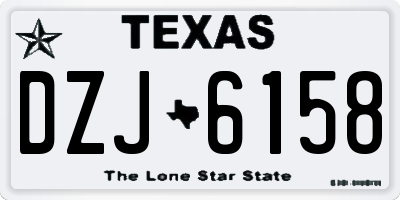 TX license plate DZJ6158