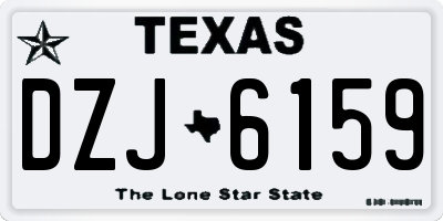 TX license plate DZJ6159