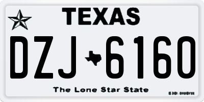 TX license plate DZJ6160
