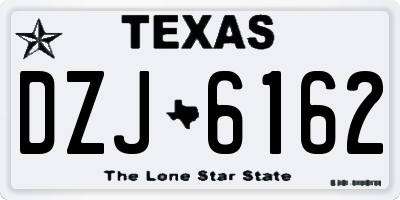 TX license plate DZJ6162