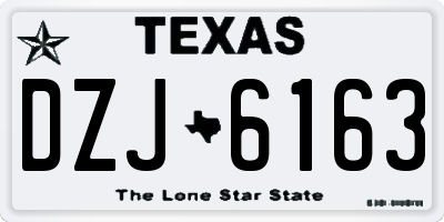 TX license plate DZJ6163