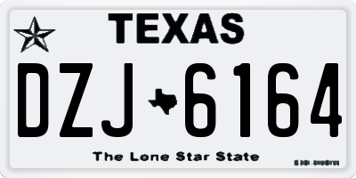 TX license plate DZJ6164