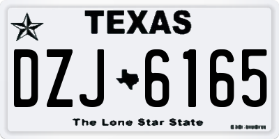 TX license plate DZJ6165