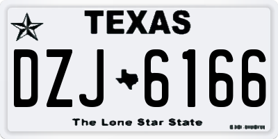 TX license plate DZJ6166
