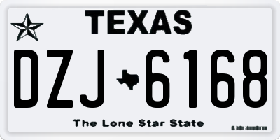 TX license plate DZJ6168