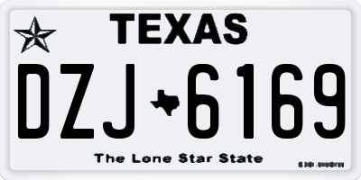 TX license plate DZJ6169