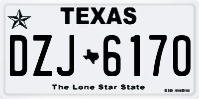 TX license plate DZJ6170
