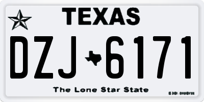 TX license plate DZJ6171