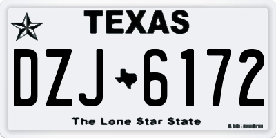 TX license plate DZJ6172