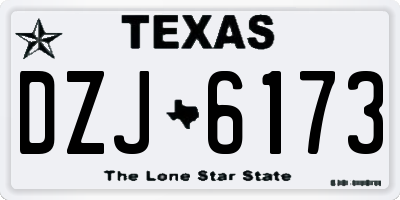 TX license plate DZJ6173