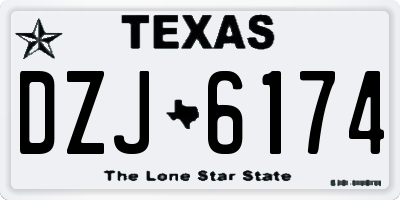 TX license plate DZJ6174