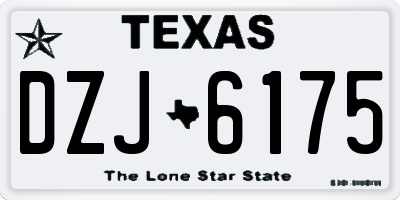 TX license plate DZJ6175