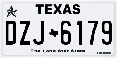 TX license plate DZJ6179