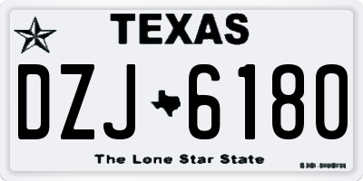 TX license plate DZJ6180