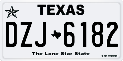 TX license plate DZJ6182