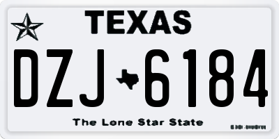 TX license plate DZJ6184