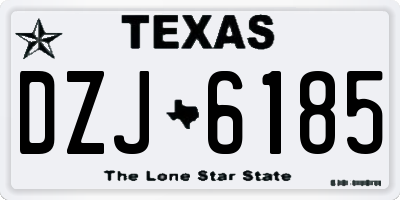 TX license plate DZJ6185