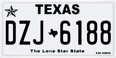 TX license plate DZJ6188