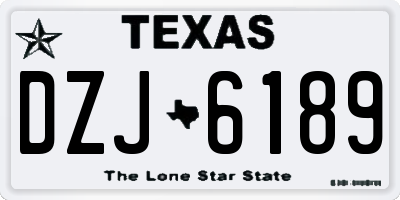TX license plate DZJ6189