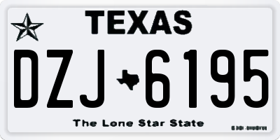 TX license plate DZJ6195