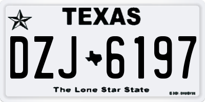 TX license plate DZJ6197