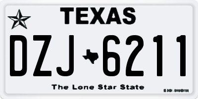 TX license plate DZJ6211