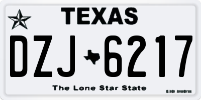 TX license plate DZJ6217