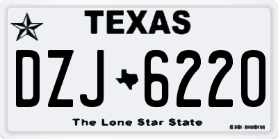 TX license plate DZJ6220