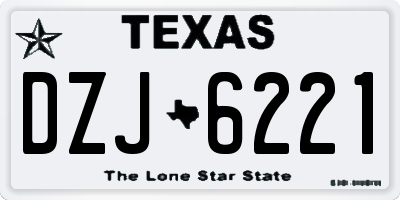 TX license plate DZJ6221